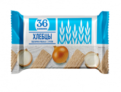 Хлебцы пшенично-ржаные флоупак "36 копеек" с луком 80 гр/15 шт
