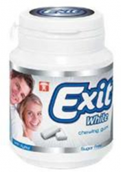 Жевательная резинка EXIT WHITE без сахара, драже в пластиковой банке 1 ящ/8 бл/6шт