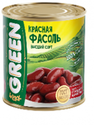 Консервы фасоль натуральная красная "Green&Wekk", ж/б 400 г